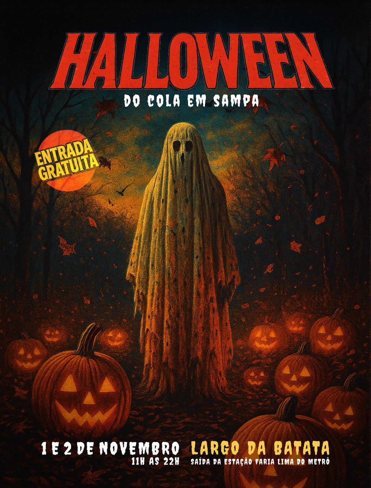 Halloween arrepia público no Largo da Batata