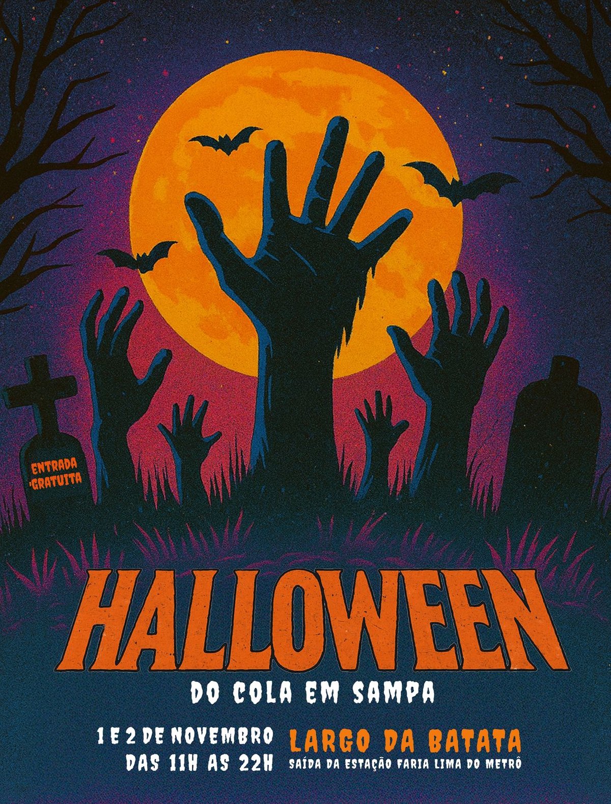 Halloween arrepia público no Largo da Batata