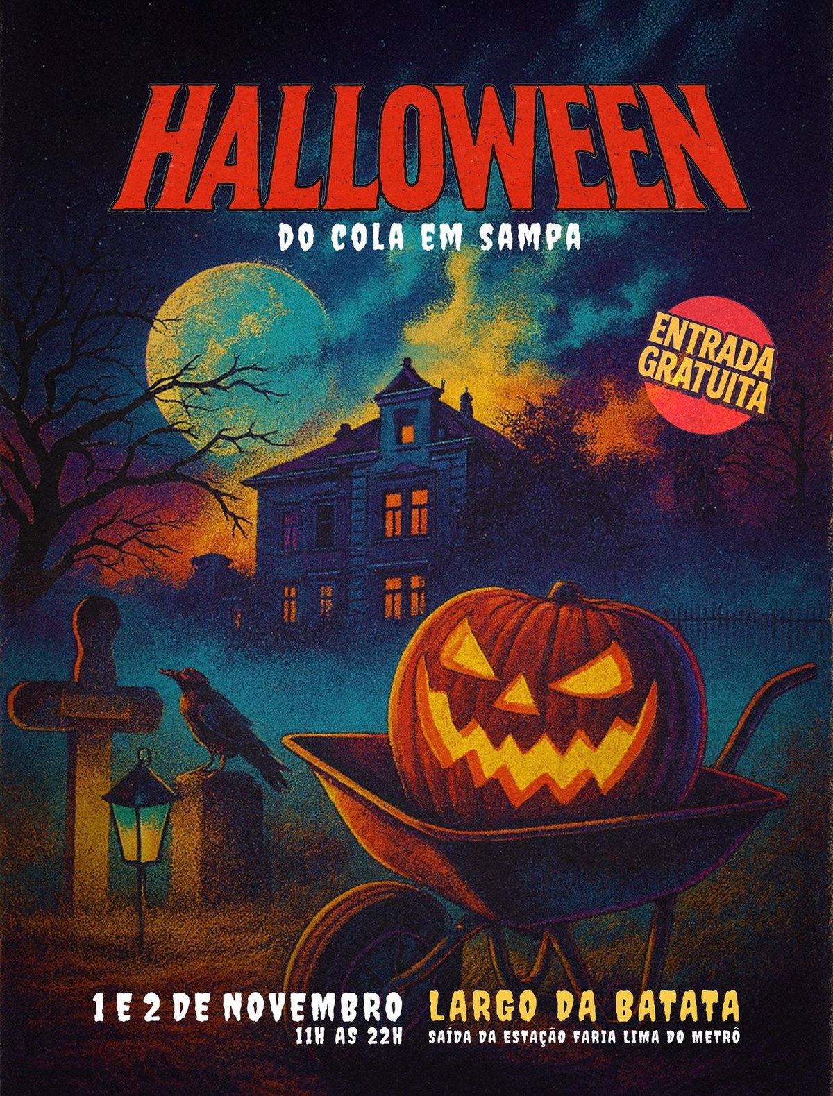 Halloween arrepia público no Largo da Batata