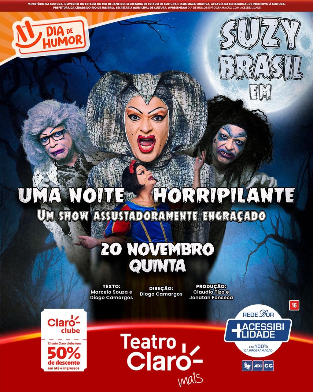 Suzy Brasil estreia “Uma Noite Horripilante” no Rio