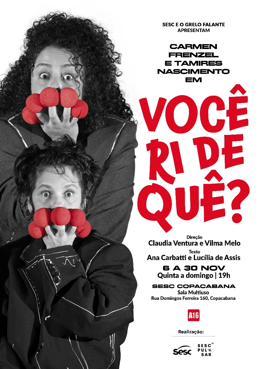 O Grelo Falante apresenta comédia inédita “Você ri de quê?” no Sesc Copacabana