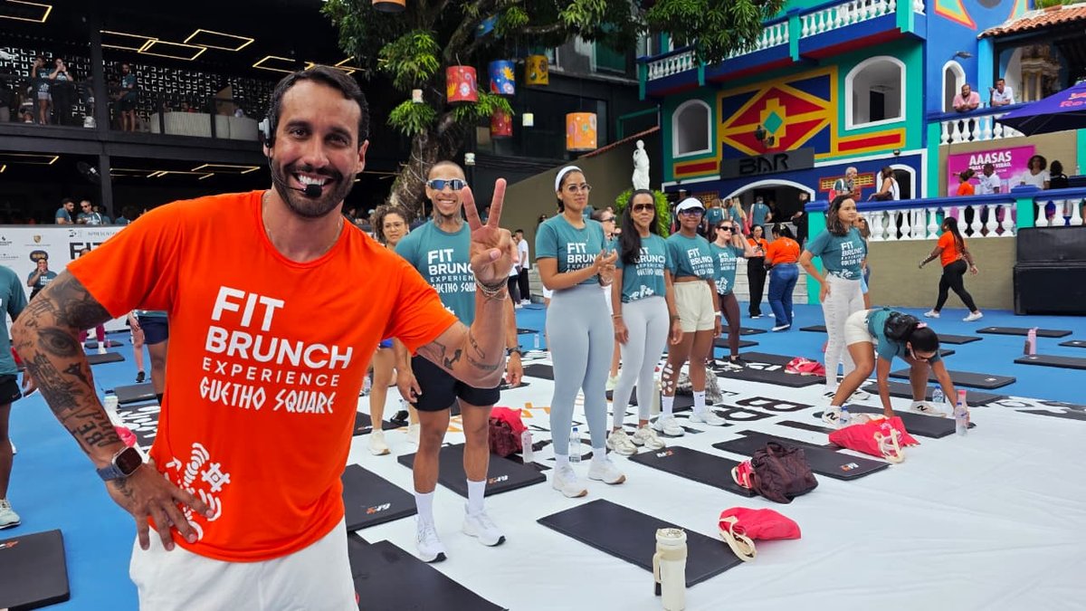 Fit Brunch Experience reúne 400 pessoas no Guetho Square em manhã de bem-estar