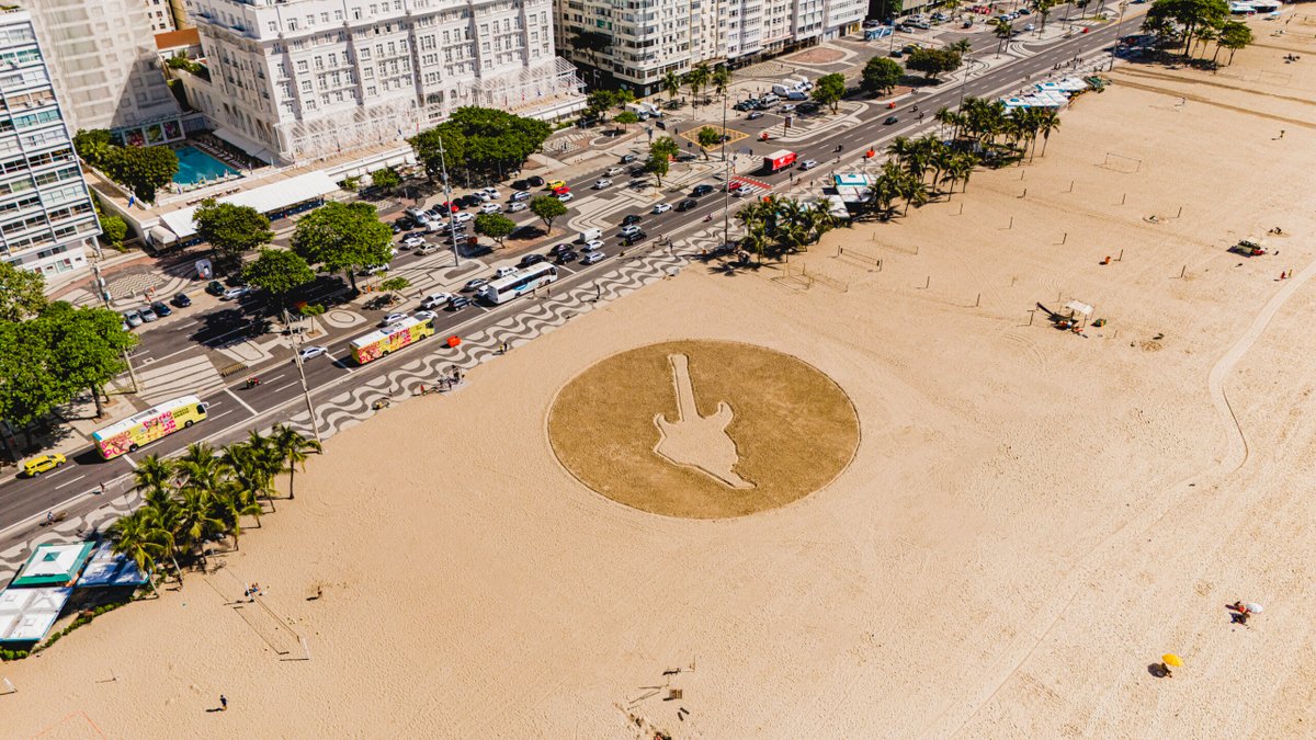Rock in Rio takes over Copacabana with giant sand guitar and TikTok promo for 30 ticket pairs