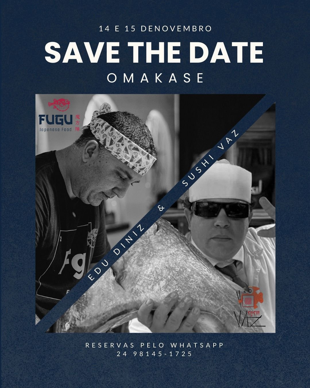 Chefs conduzem experiência omakase no Fugu, em Paraty