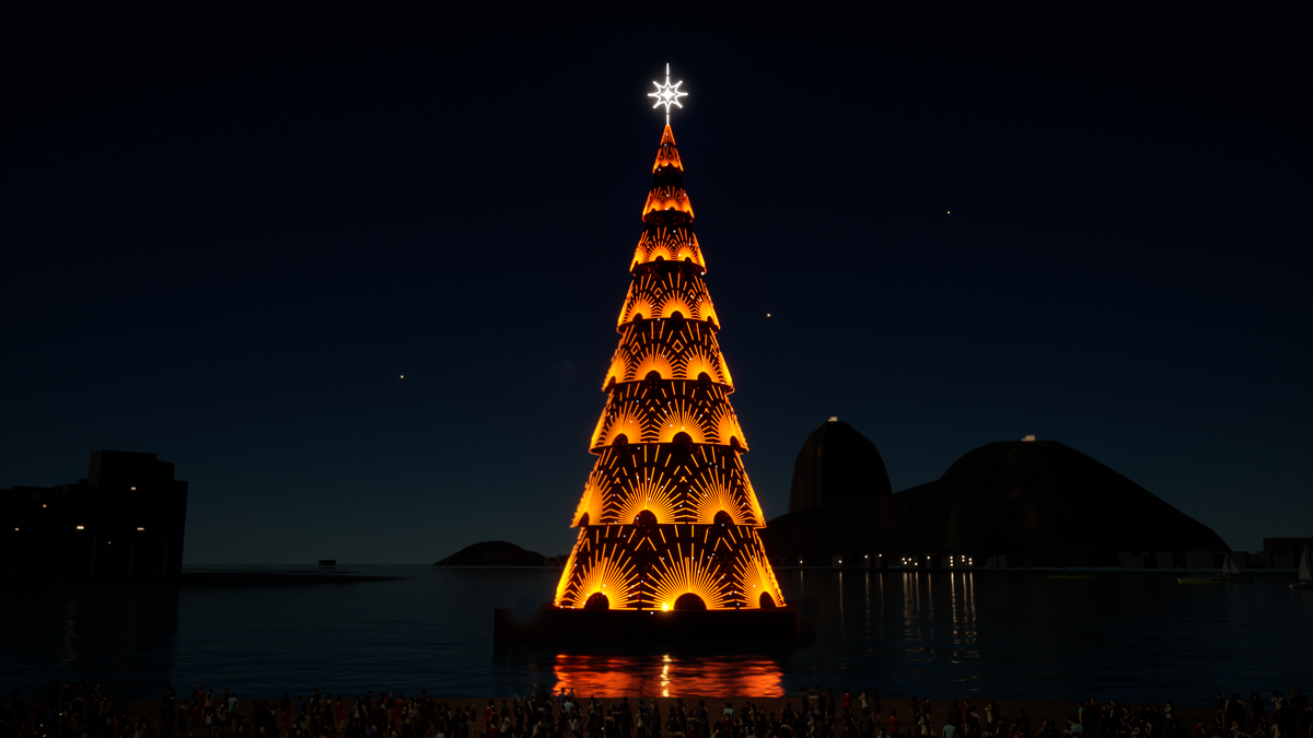 Natal do Rio estreia com árvore gigante e samba em Botafogo