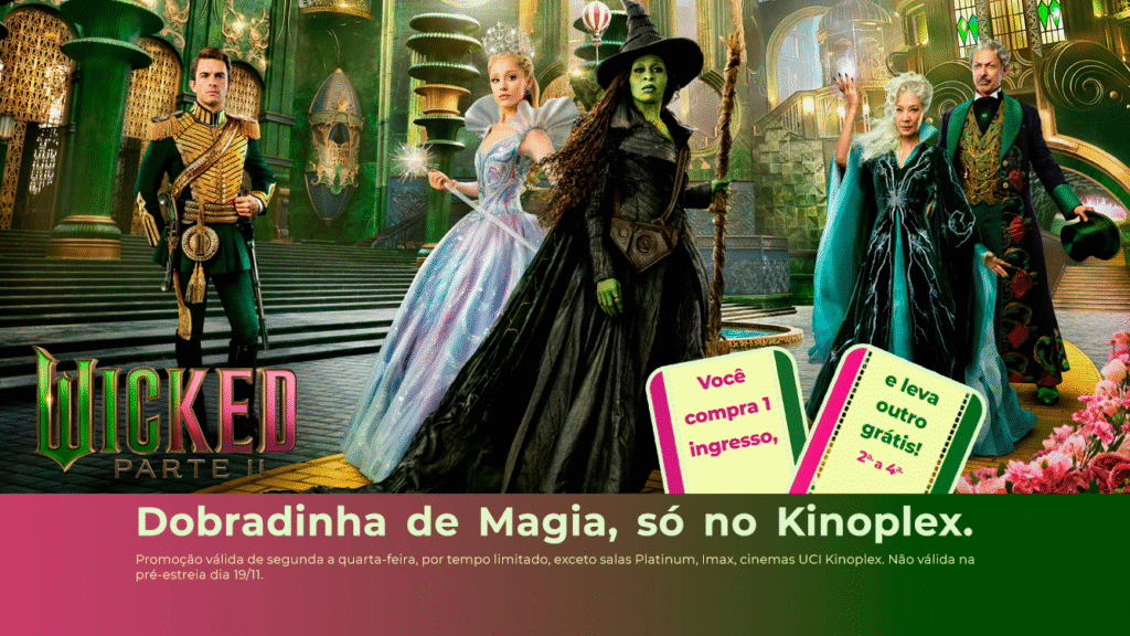 Kinoplex lança combo temático para “Wicked – Parte 2”