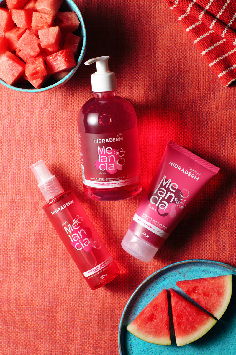 Hidraderm apresenta novas linhas com aromas de pistache e melancia