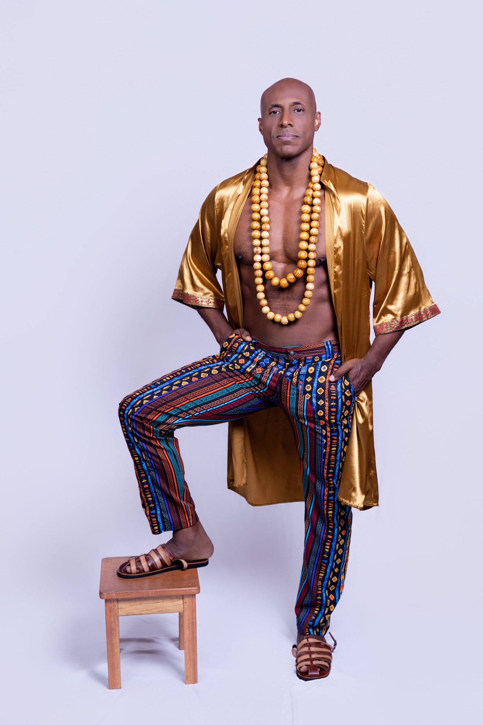 Actor Fábio Nascimento becomes Mansa Musa in fashion debut