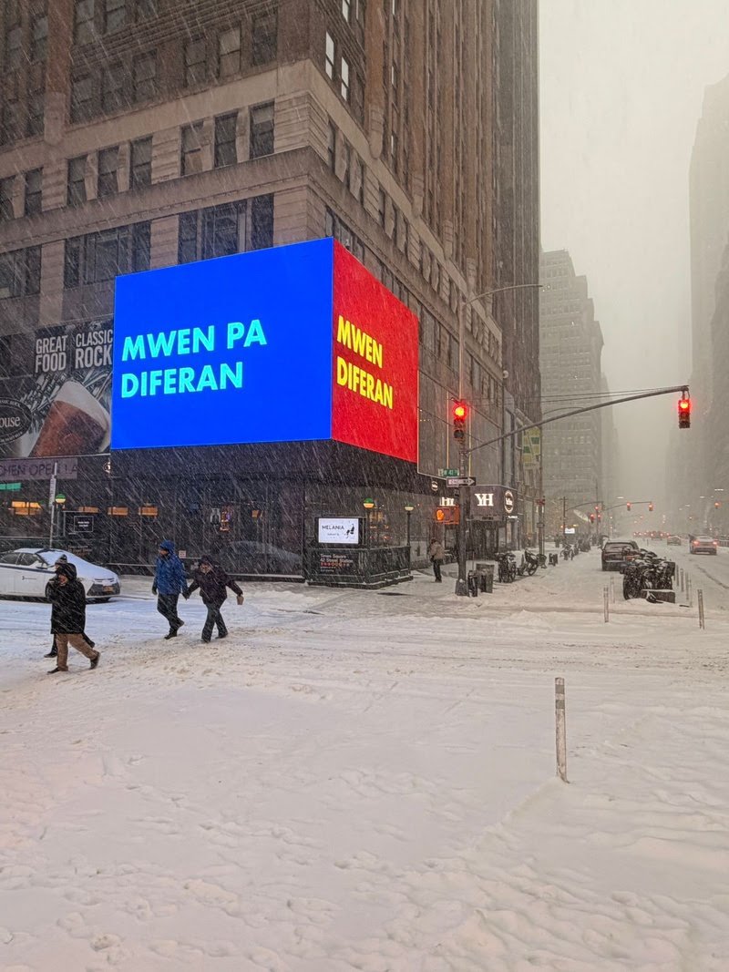 Obra de Erika Malzoni ocupa telões em Times Square