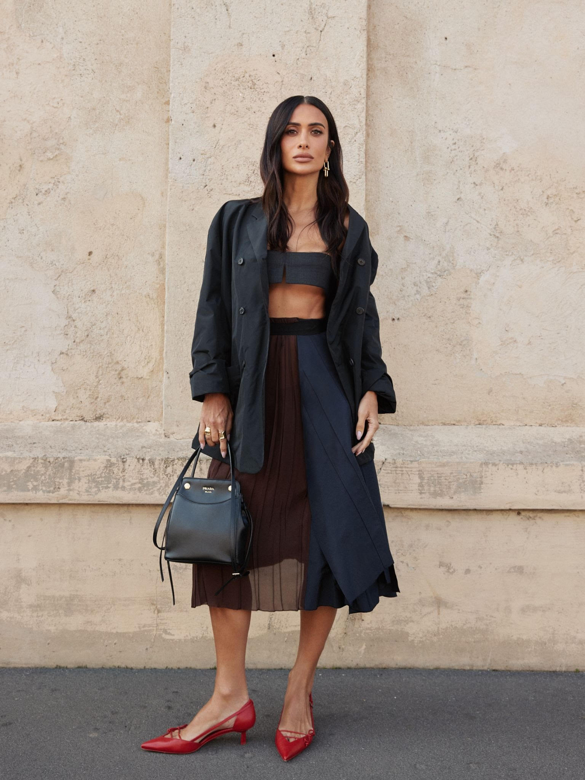 Silvia Braz brilha no desfile da Prada em Milão