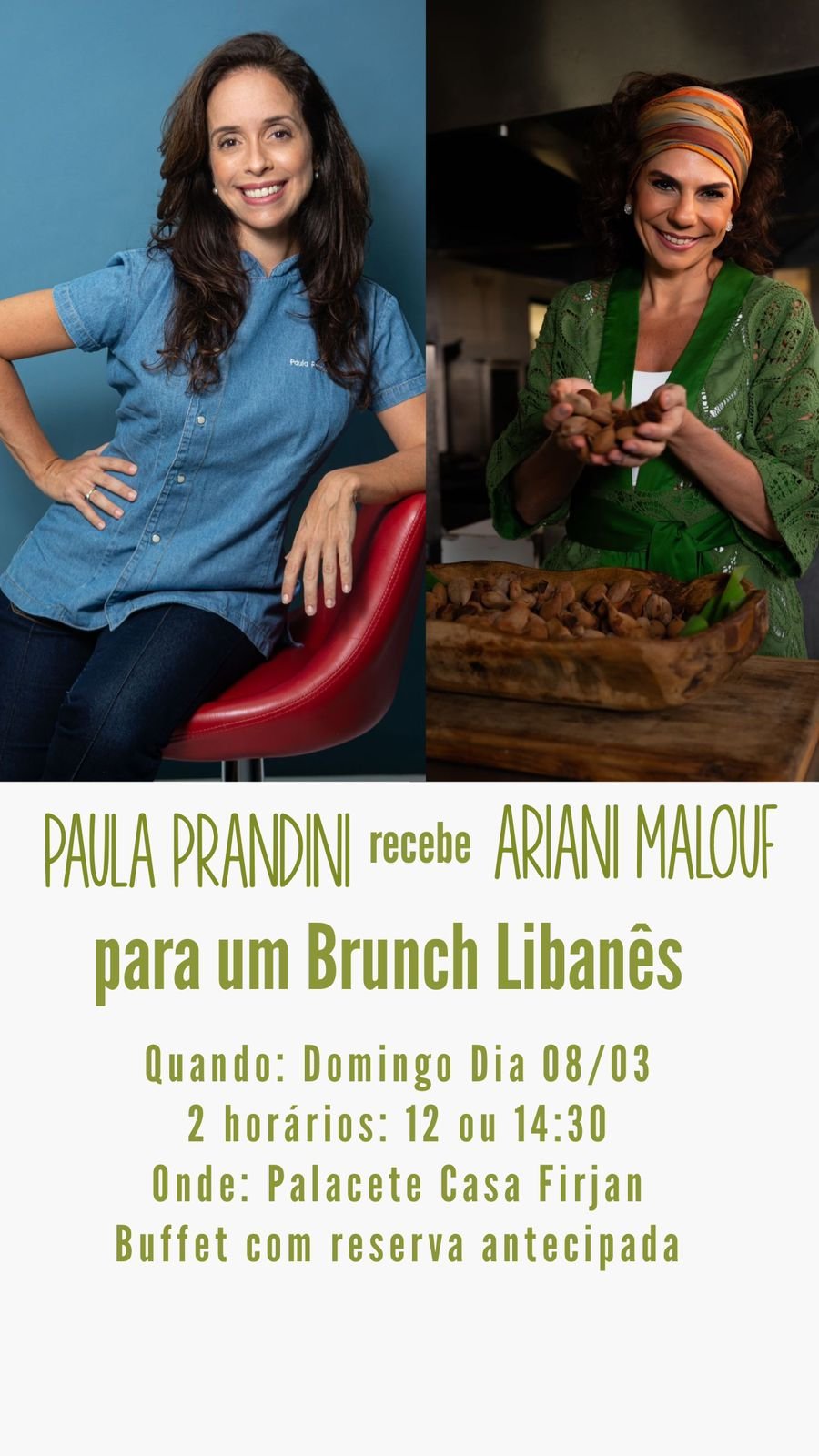 Paula Prandini celebra 12 anos do Empório Jardim com Brunch Libanês na Casa Firjan
