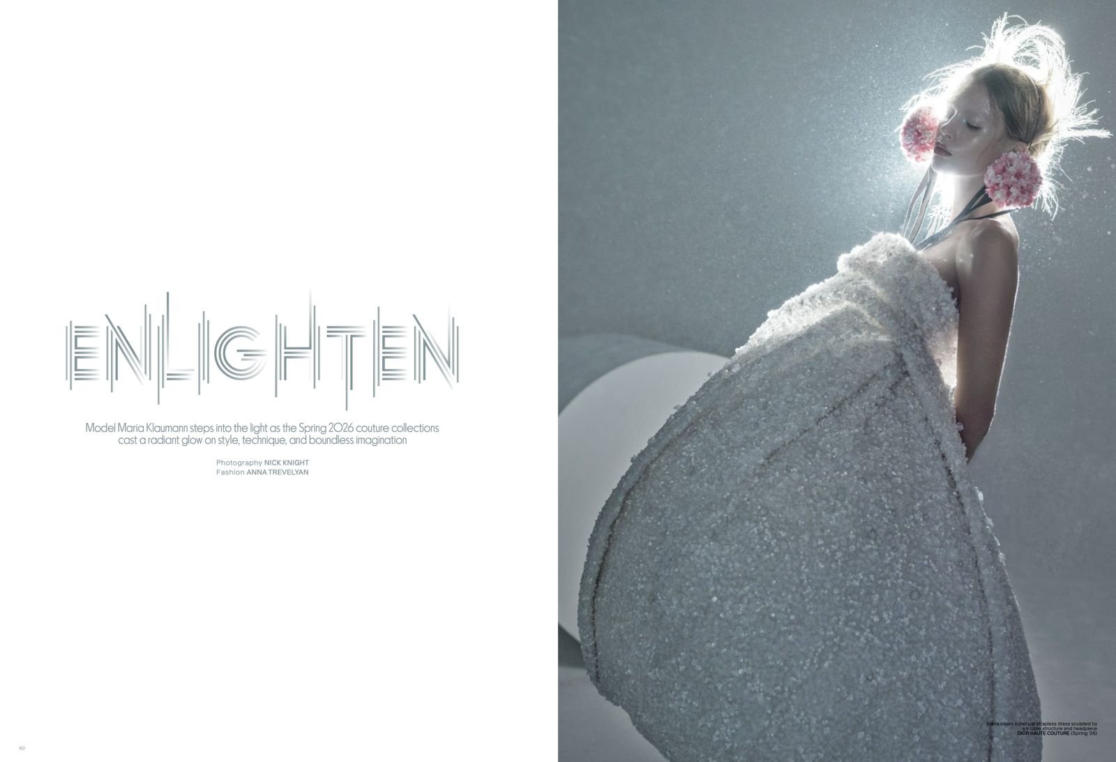 Maria Klaumann estrela V Magazine com Nick Knight