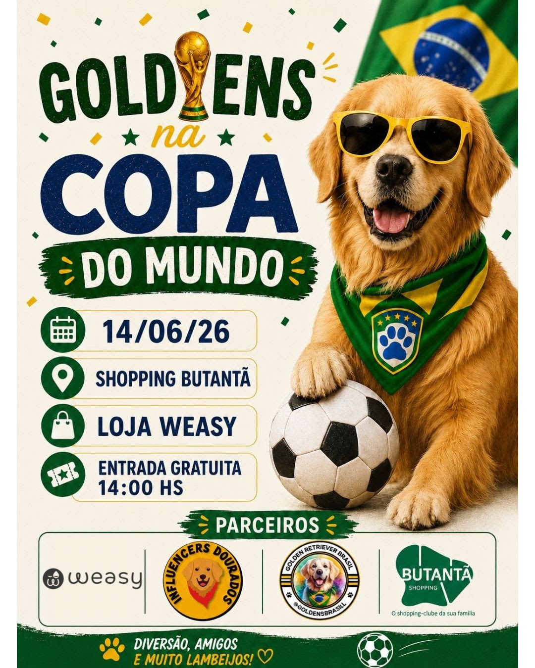 Weasy promove encontros para fãs de Golden Retriever