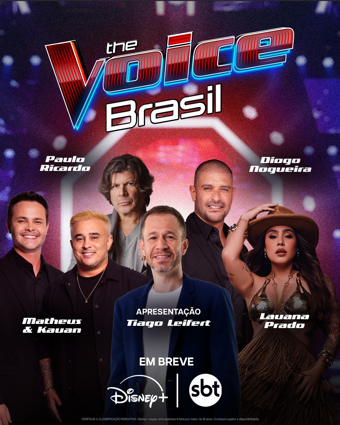 The Voice Brasil 2026 anuncia novos técnicos