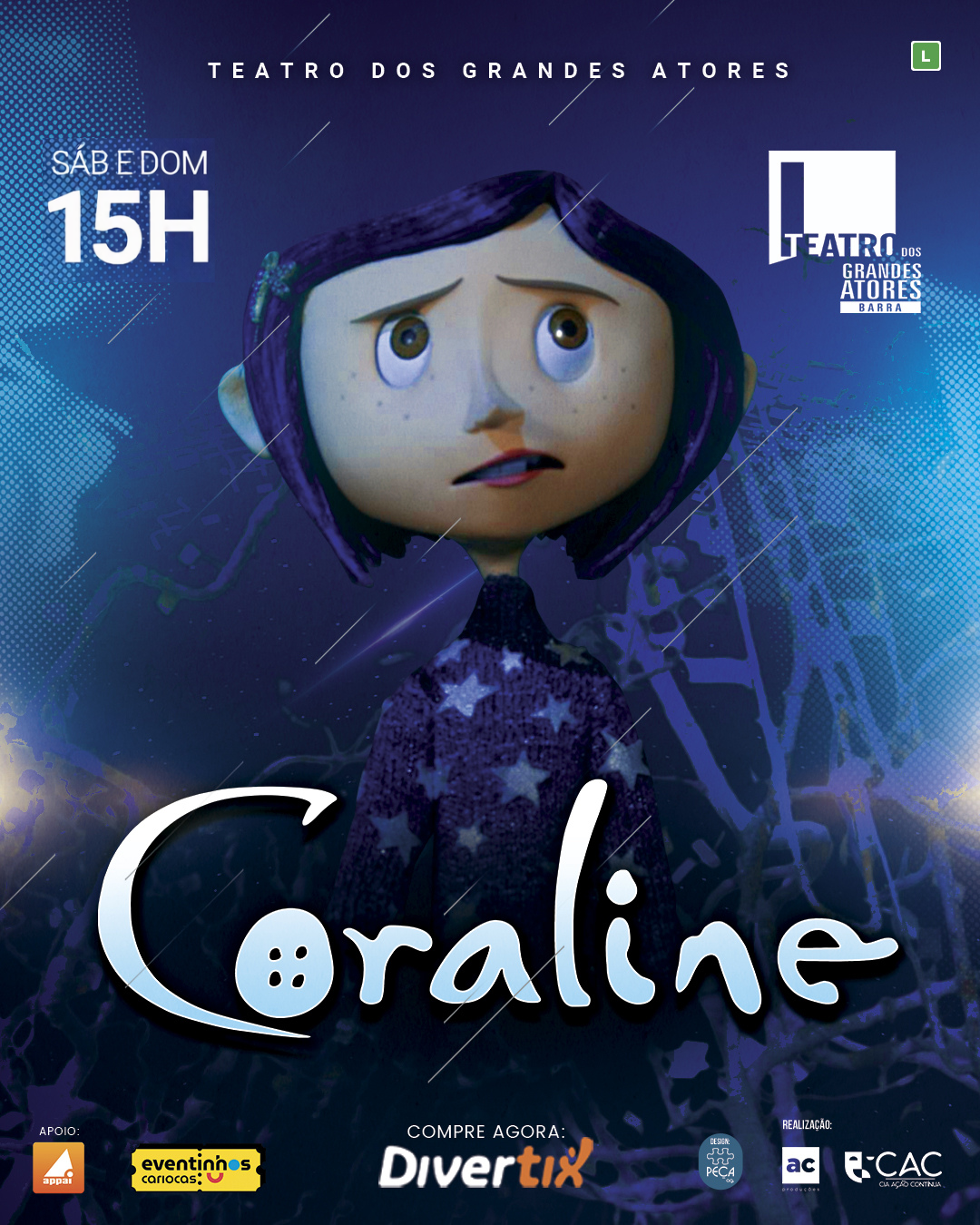 Coraline ganha versão ao vivo na Barra da Tijuca