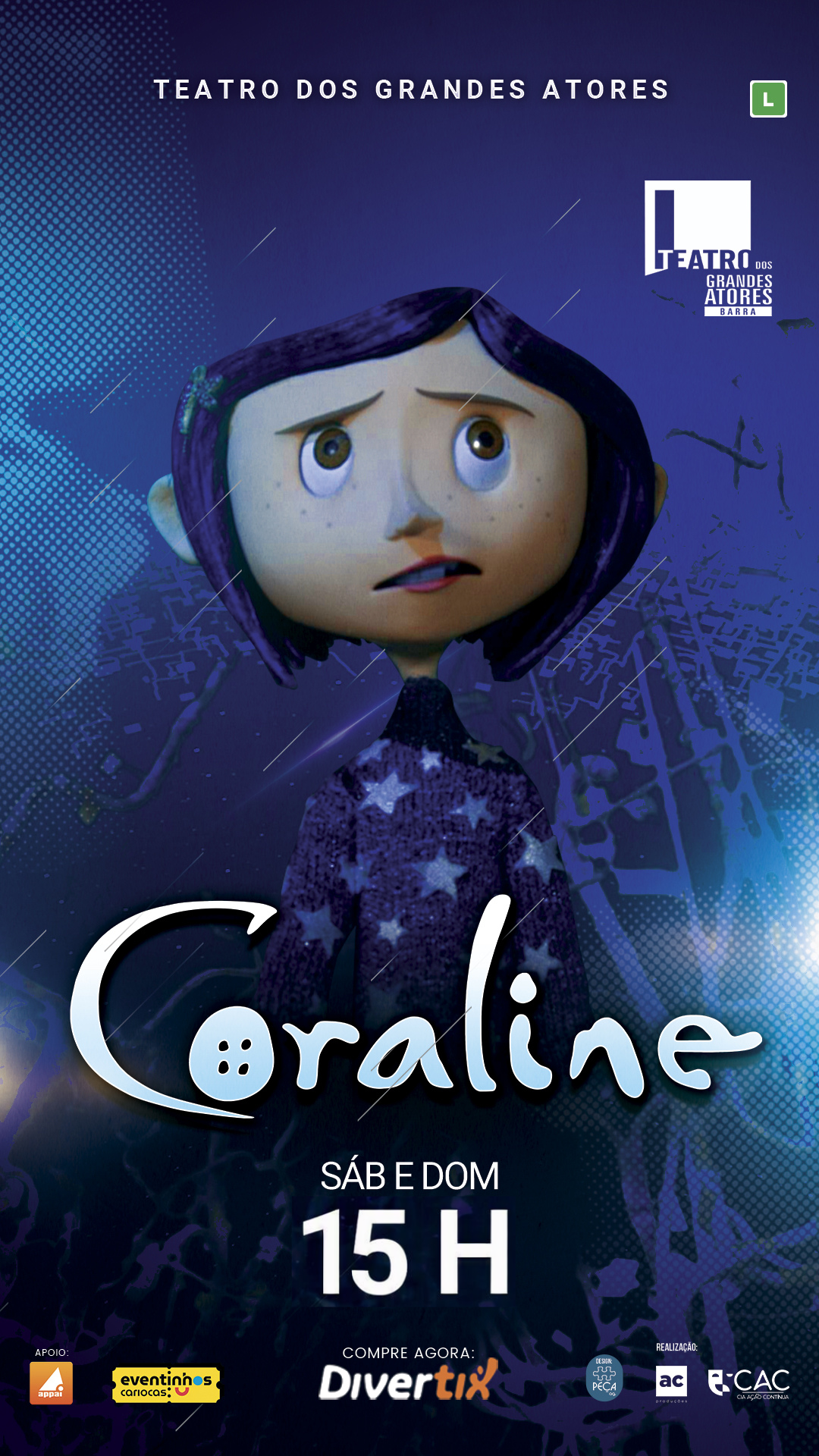 Coraline ganha versão ao vivo na Barra da Tijuca